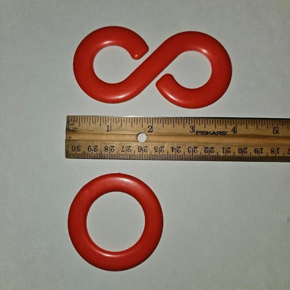 9 Chewable Baby Links Toy Lot Loop Hook Ring Rainbow Toys To Grow On Lot #1511